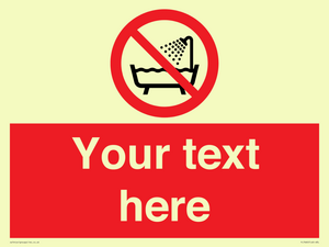 Custom Do not use this device in a bathtub shower or water-filled reservoir